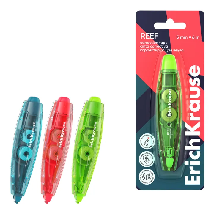 Correttore a Nastro ErichKrause Spin Reef 6m – Colori vari