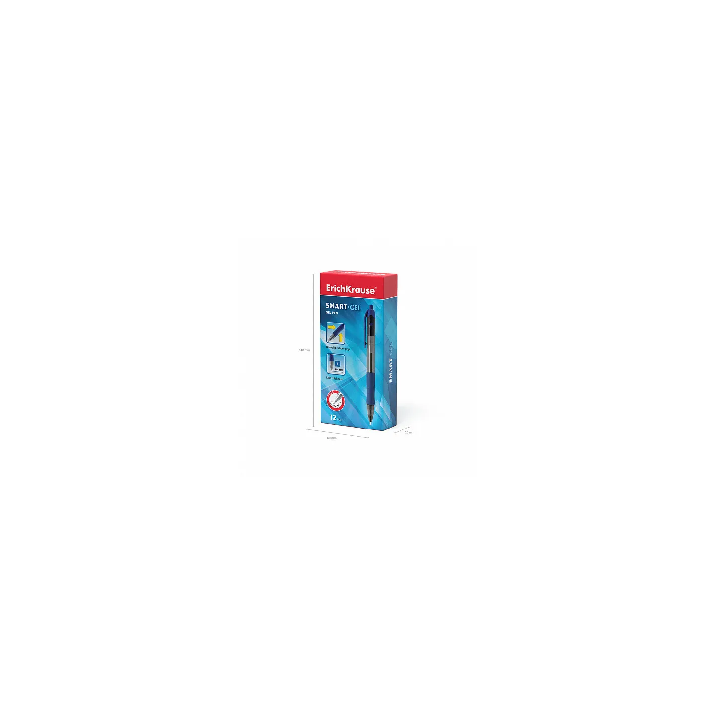 Box 12 Penne a scatto ink gel blu ErichKrause Smart-Gel Matic&amp;Grip