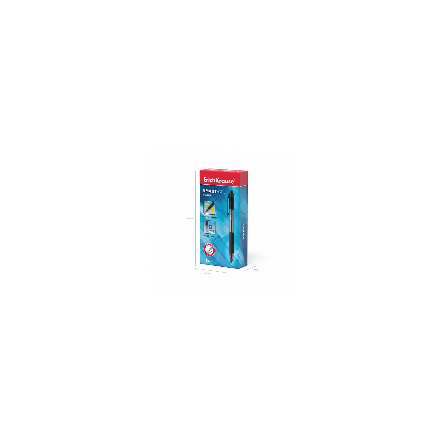 Box 12 Penne a scatto ink gel nere ErichKrause Smart-Gel Matic&amp;Grip