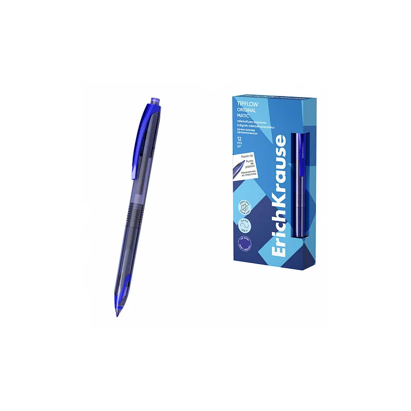 Box 12 Penne blu a scatto ErichKrause TipFlow Matic