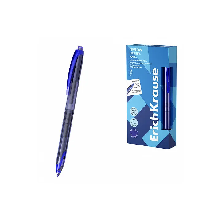 Box 12 Penne blu a scatto ErichKrause TipFlow Matic