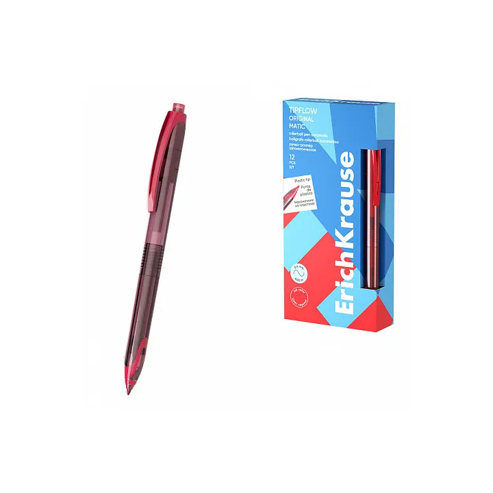 Box 12 Penne rosse a scatto ErichKrause TipFlow Matic