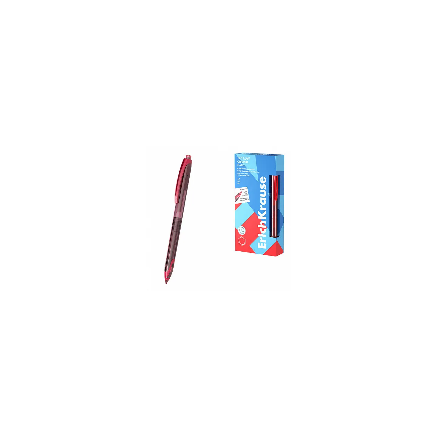 Box 12 Penne rosse a scatto ErichKrause TipFlow Matic