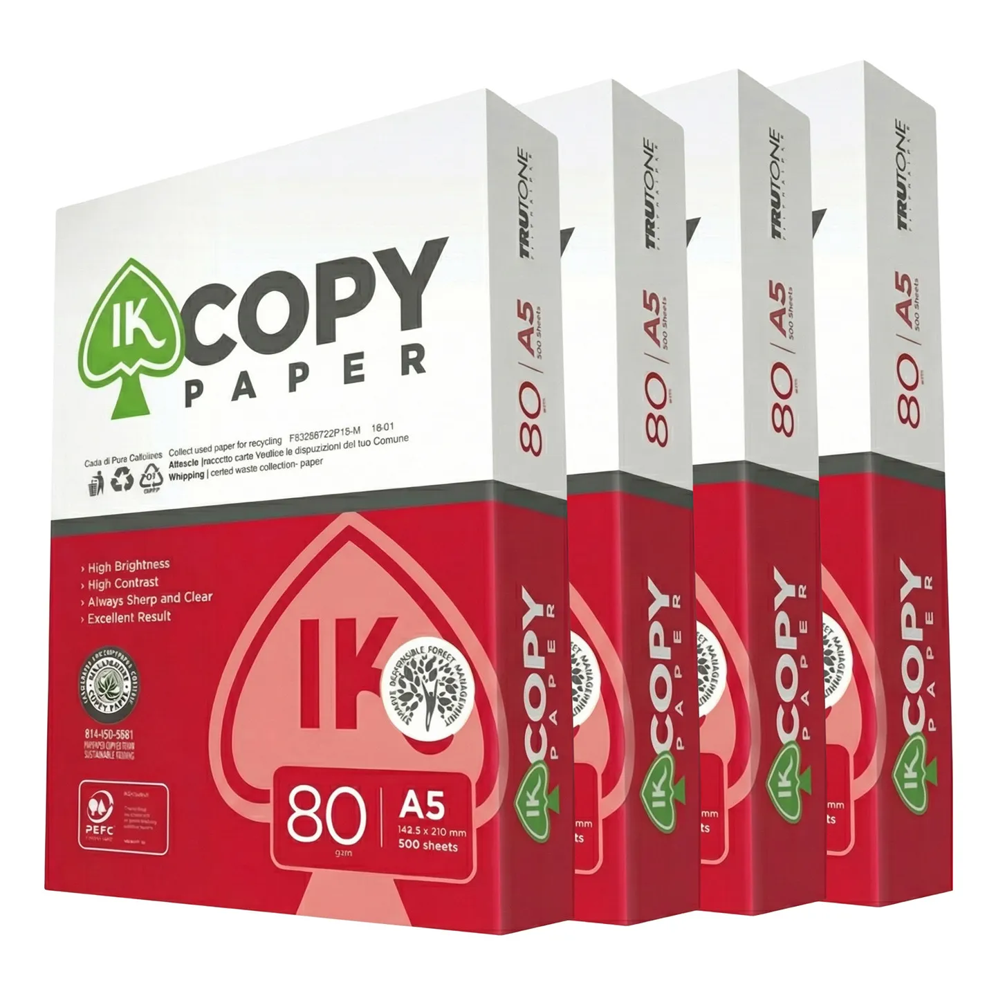 Carta A5 IK Copy Paper 80 gr ideale per ricette e studi medici