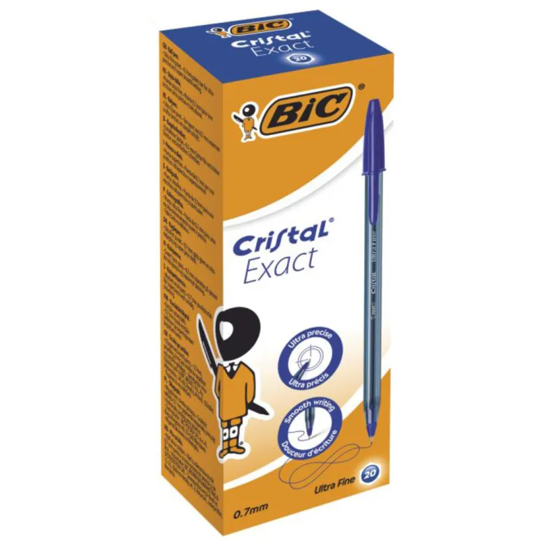 Penne a Sfera BIC Cristal Exact - Pacco da 20 penne blu