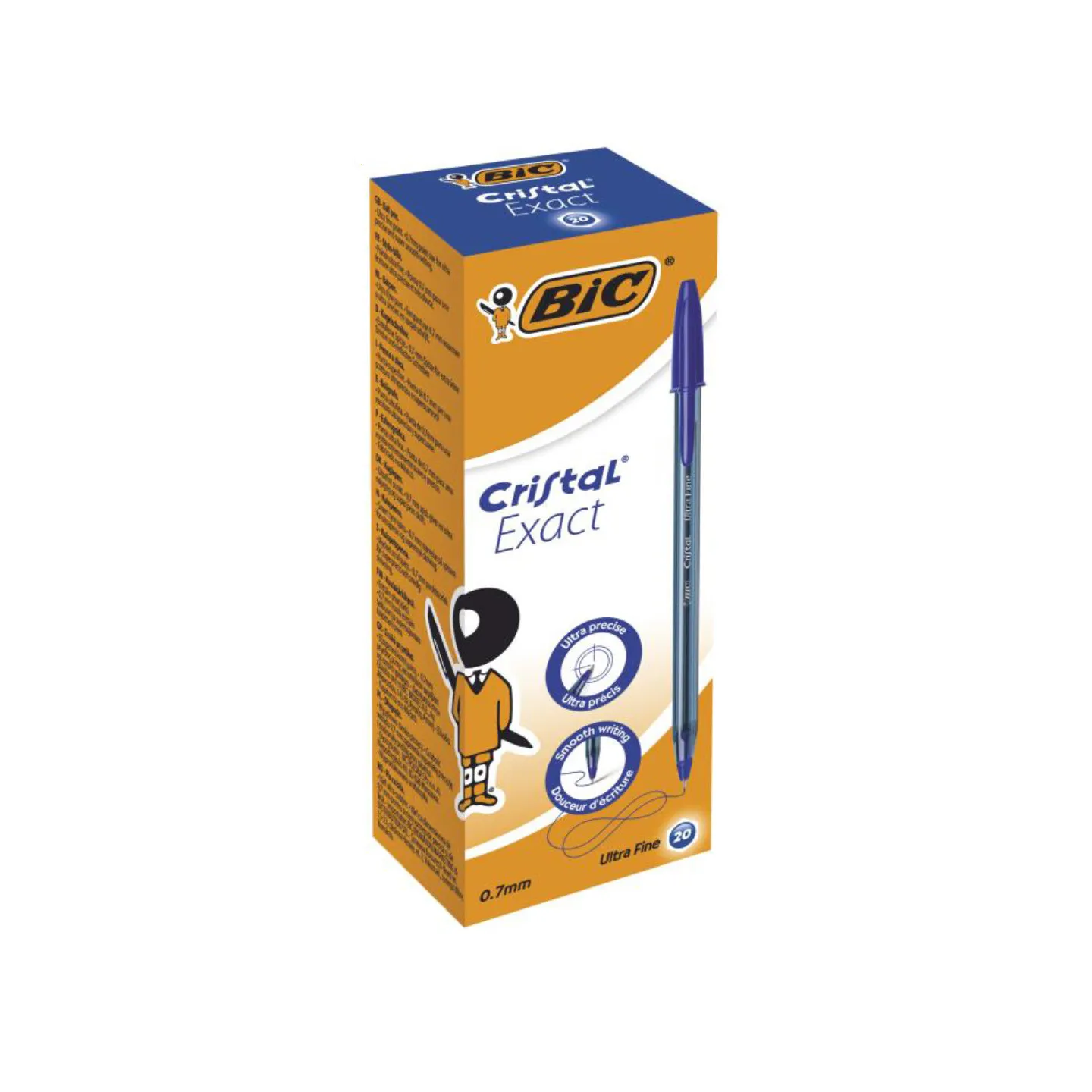 Penne a Sfera BIC Cristal Exact - Pacco da 20 penne blu