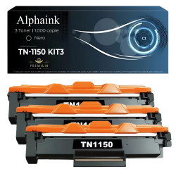 3 Toner TN-1150 Compatibile Per Brother Nero