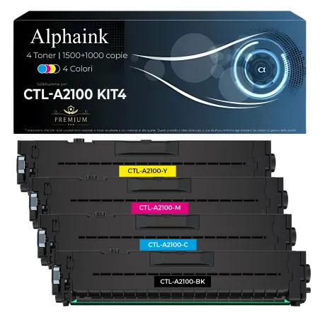 4 Toner CTL-A2100 Nero + Colori Compatibile per Pantum