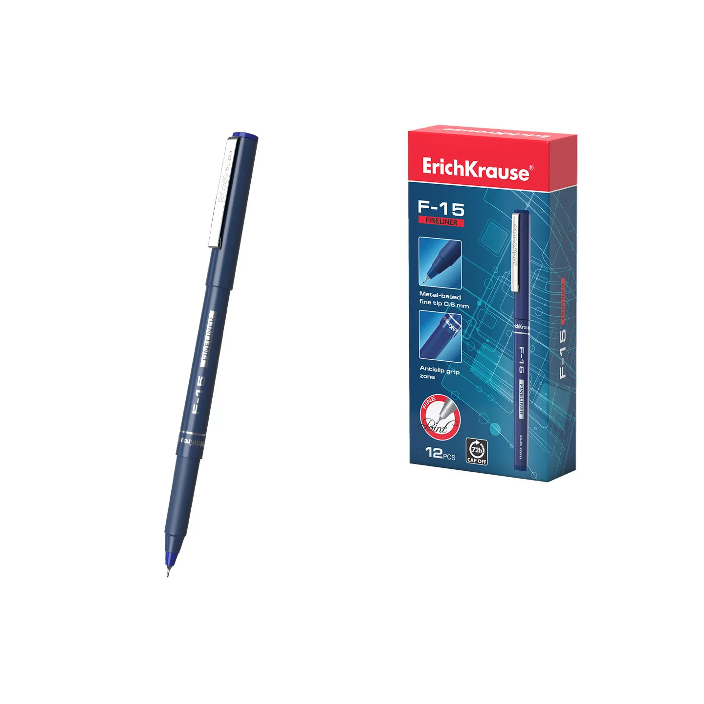 Box 12 Pennarelli Blu a Punta Fine F-15 Stick Classic
