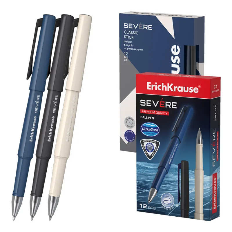 Penna a Sfera Erichkrause Blu Severe Stick Classic 0.7 - Box da 12