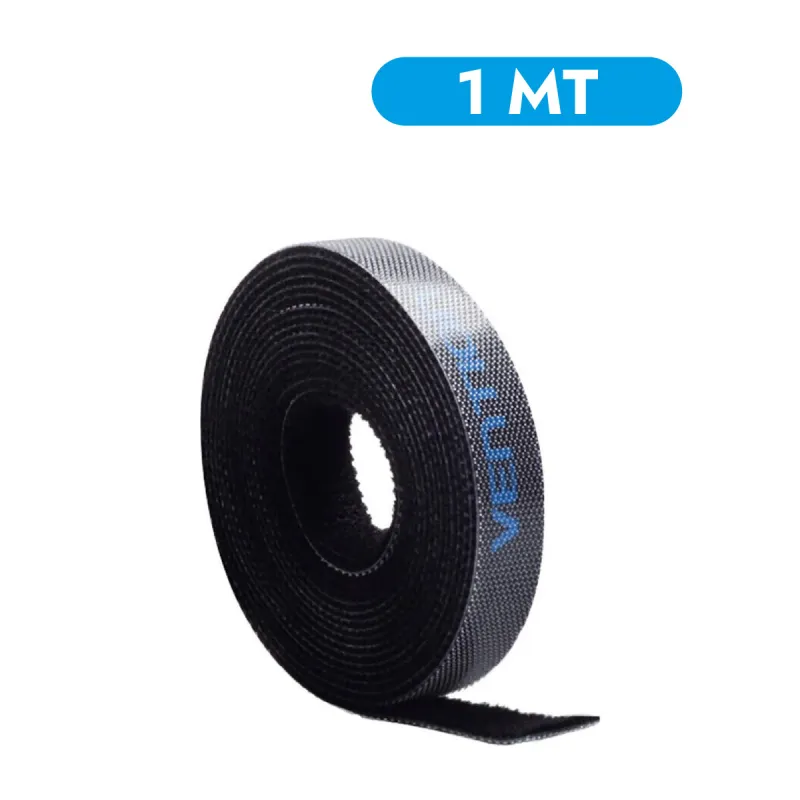 Vention Fascetta Stringicavo Nera in Velcro da 1 mt