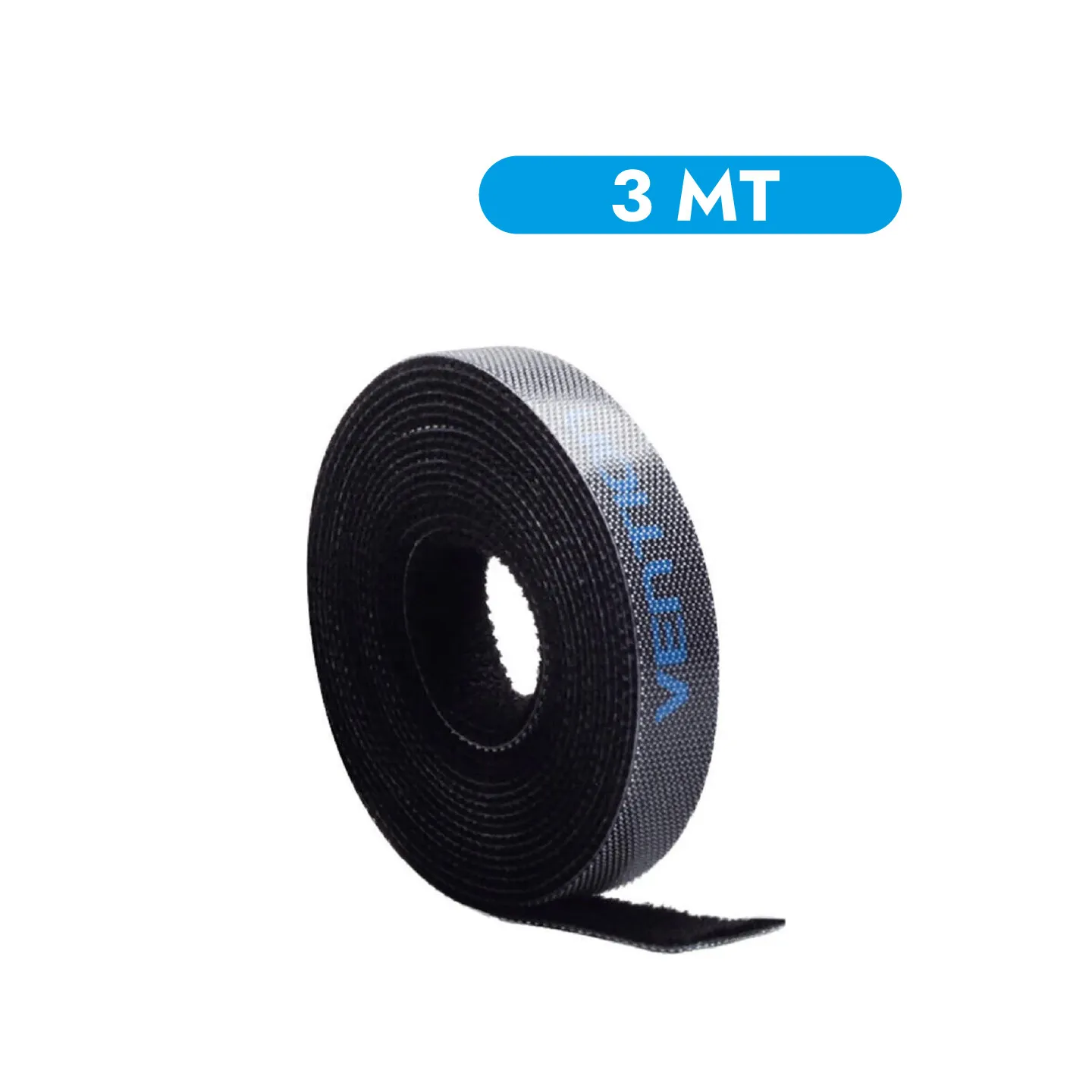Vention Fascetta Stringicavo Nera in Velcro da 3 mt
