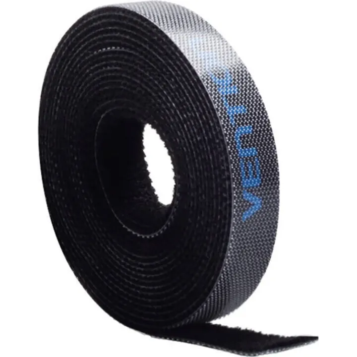 Vention Fascetta Stringicavo Nera in Velcro da 5 mt