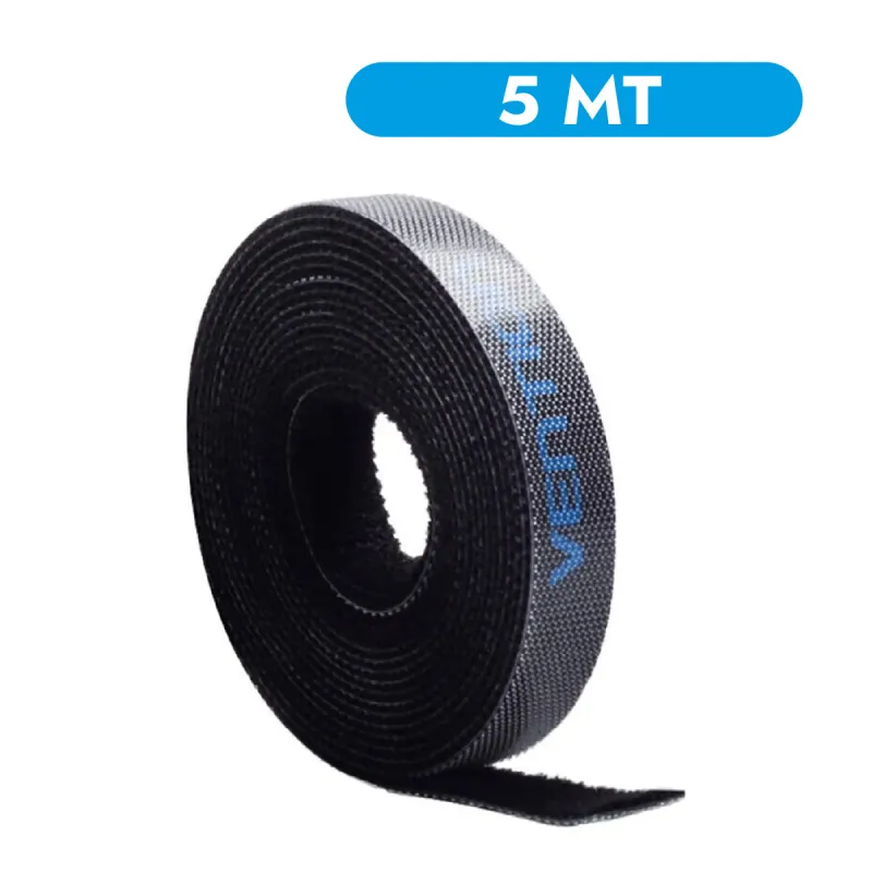 Vention Fascetta Stringicavo Nera in Velcro da 5 mt