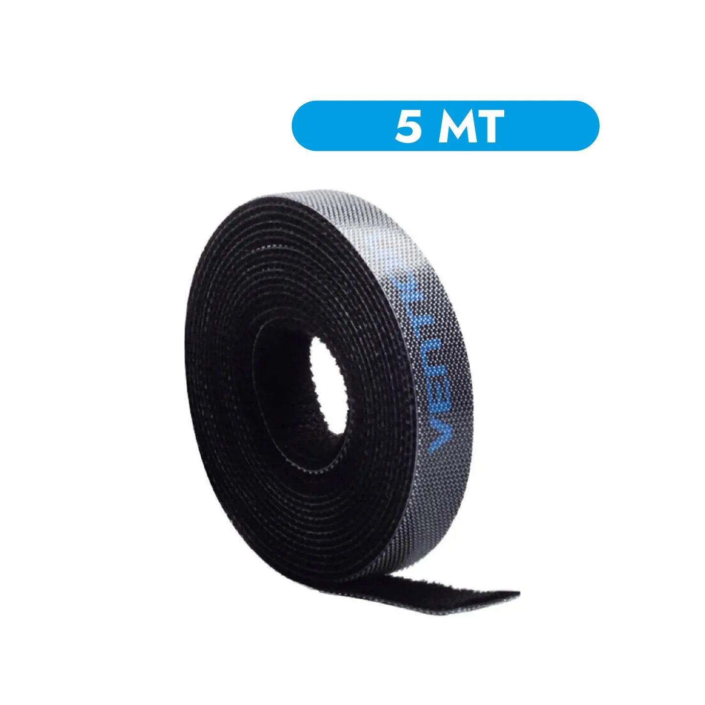 Vention Fascetta Stringicavo Nera in Velcro da 5 mt
