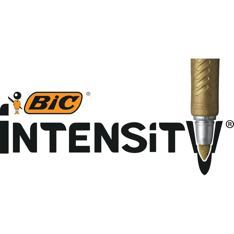 BIC Intensity Confezione 12 Pennarelli Indelebili Metallizzati