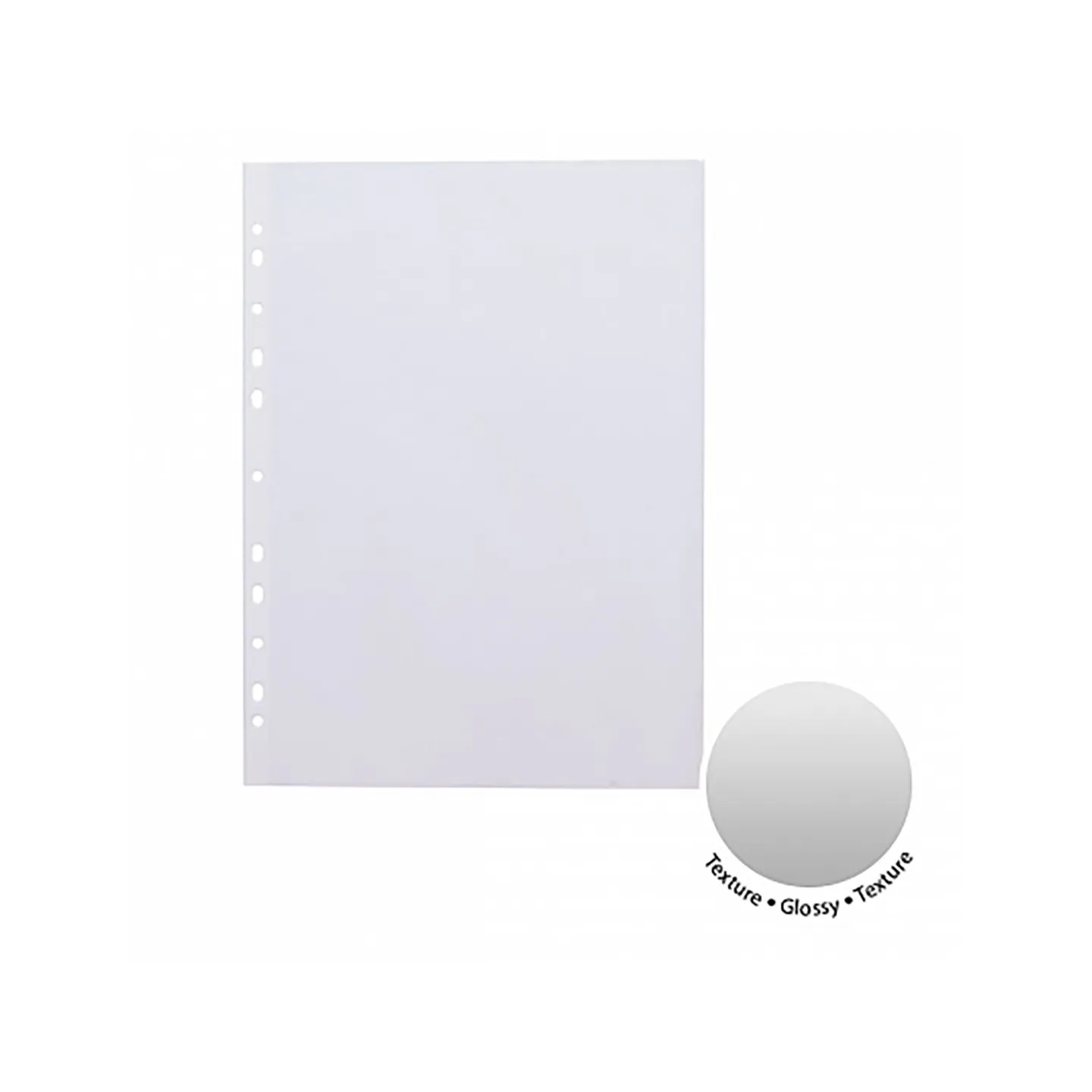 10 Buste trasparenti lisce foratura universale Glossy Clear A4 100mcm