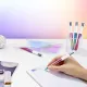 BIC 4 Colours Gradient - Penna a sfera a scatto a 4 colori - conf. da 12