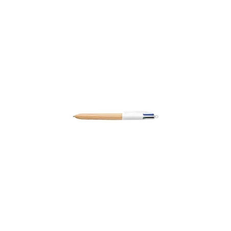 BIC 4 Colours Wood Effect - 1 Penna a sfera a scatto a 4 colori
