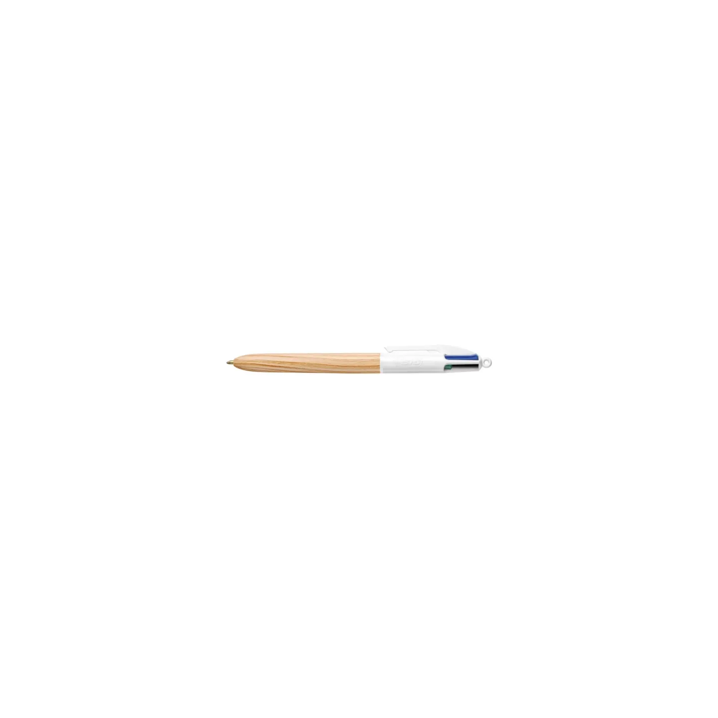BIC 4 Colours Wood Effect - 1 Penna a sfera a scatto a 4 colori