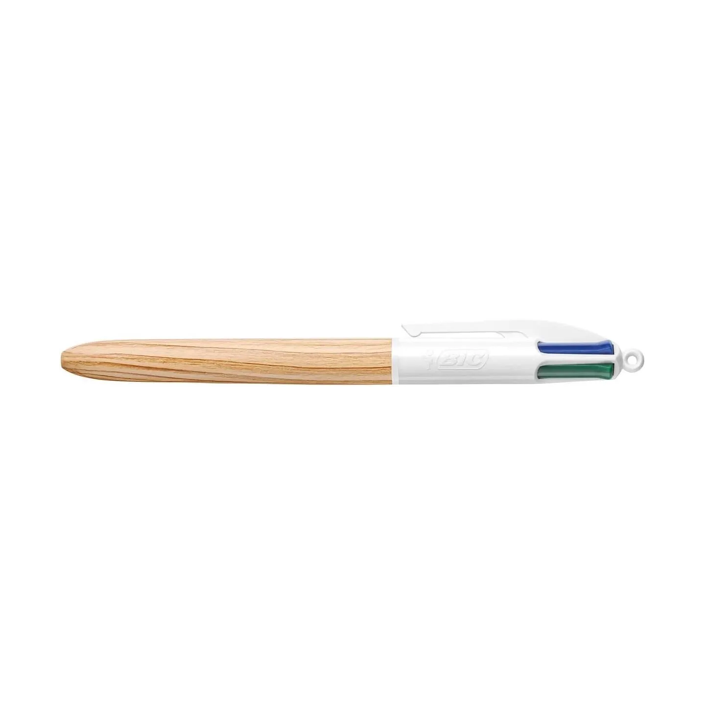 BIC 4 Colours Wood Effect - 1 Penna a sfera a scatto a 4 colori