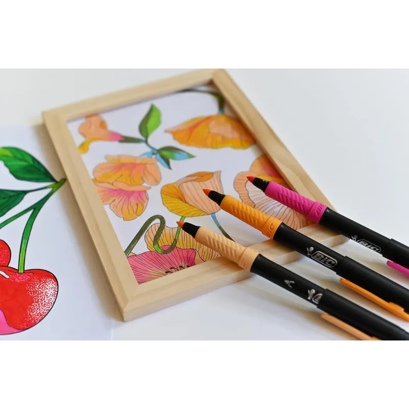 BIC Intensity Pennarelli Colorati Premium con Grip 24 colori