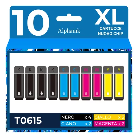 Cartucce Compatibili per EPSON T0615KIT10 | Alphaink - Qualità e Risparmio