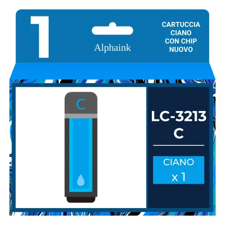 Vendita Cartuccia Brother LC-3213C Ciano Alphaink