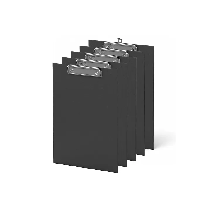 Box da 5 Portablocco Con Morsetto ErichKrause A4 Nero in Cartoncino