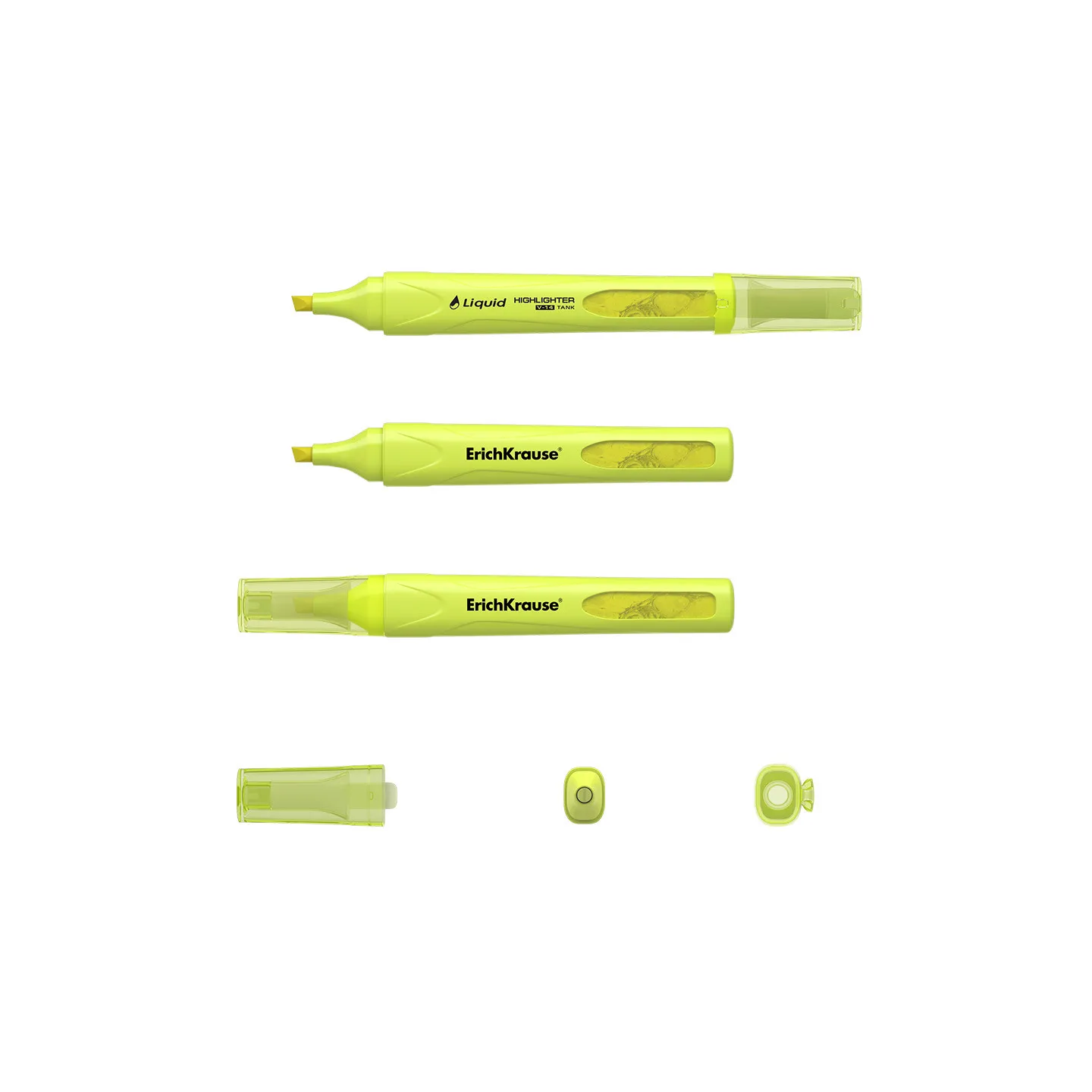 Box 10 Evidenziatori ErichKrause Liquid Visioline V-14 Giallo Neon