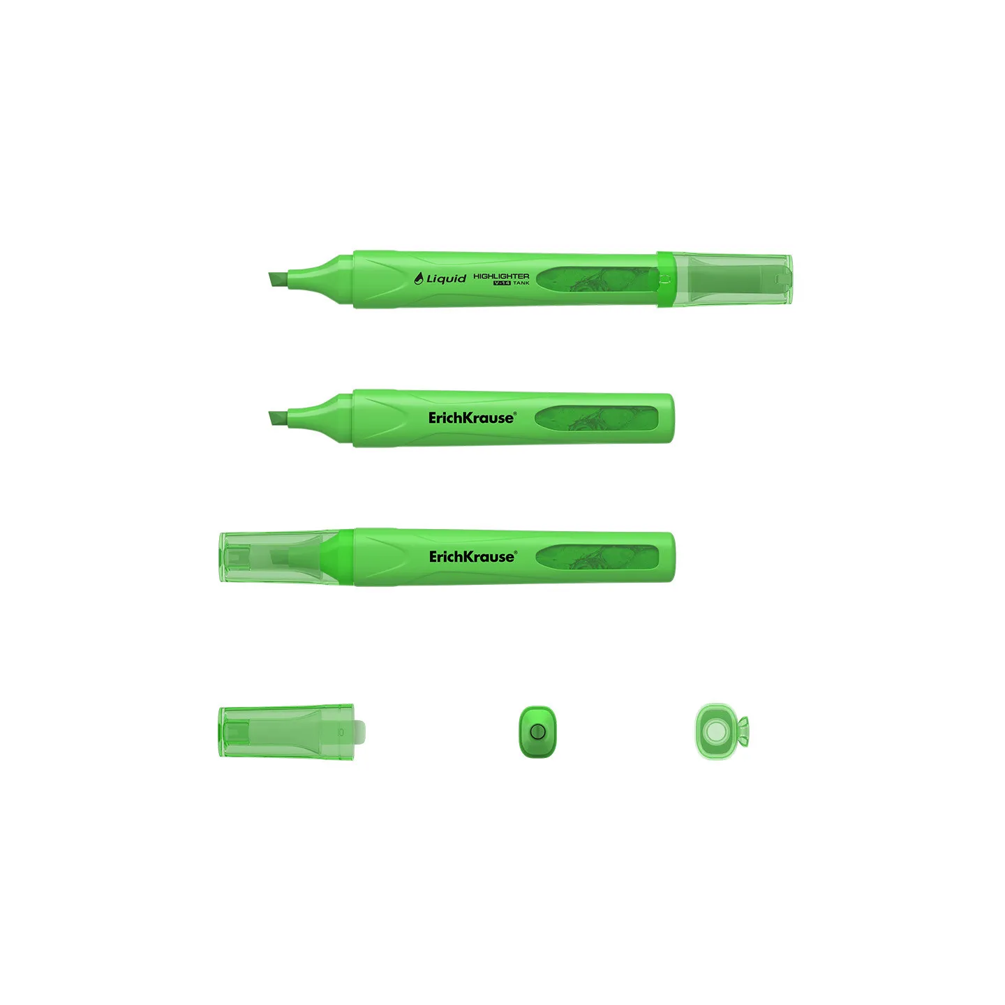 Box 10 Evidenziatori ErichKrause Liquid Visioline V-14 Verde Neon