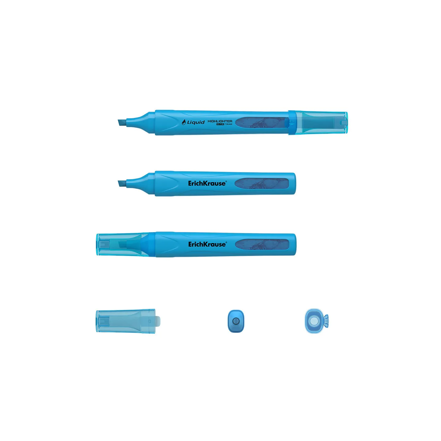 Box 10 Evidenziatori ErichKrause Liquid Visioline V-14 Blu Neon