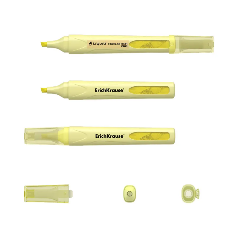 Box 10 Evidenziatori ErichKrause Liquid Visioline V-14 Giallo Pastello