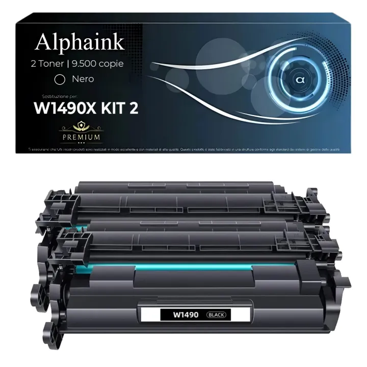 2 Toner HP W1490X CON CHIP Nero Compatibile