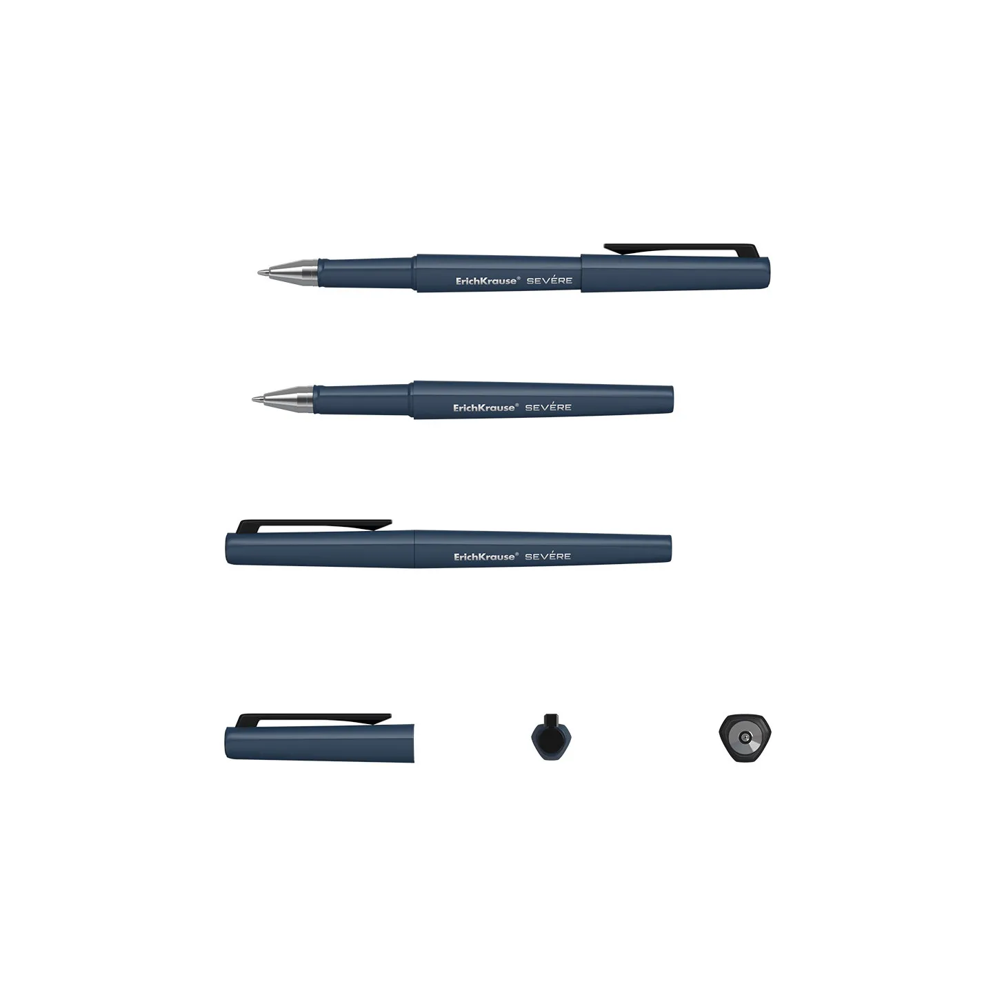 Penna a Sfera Blu Erichkrause Fusto Nero Severe Stick Classic