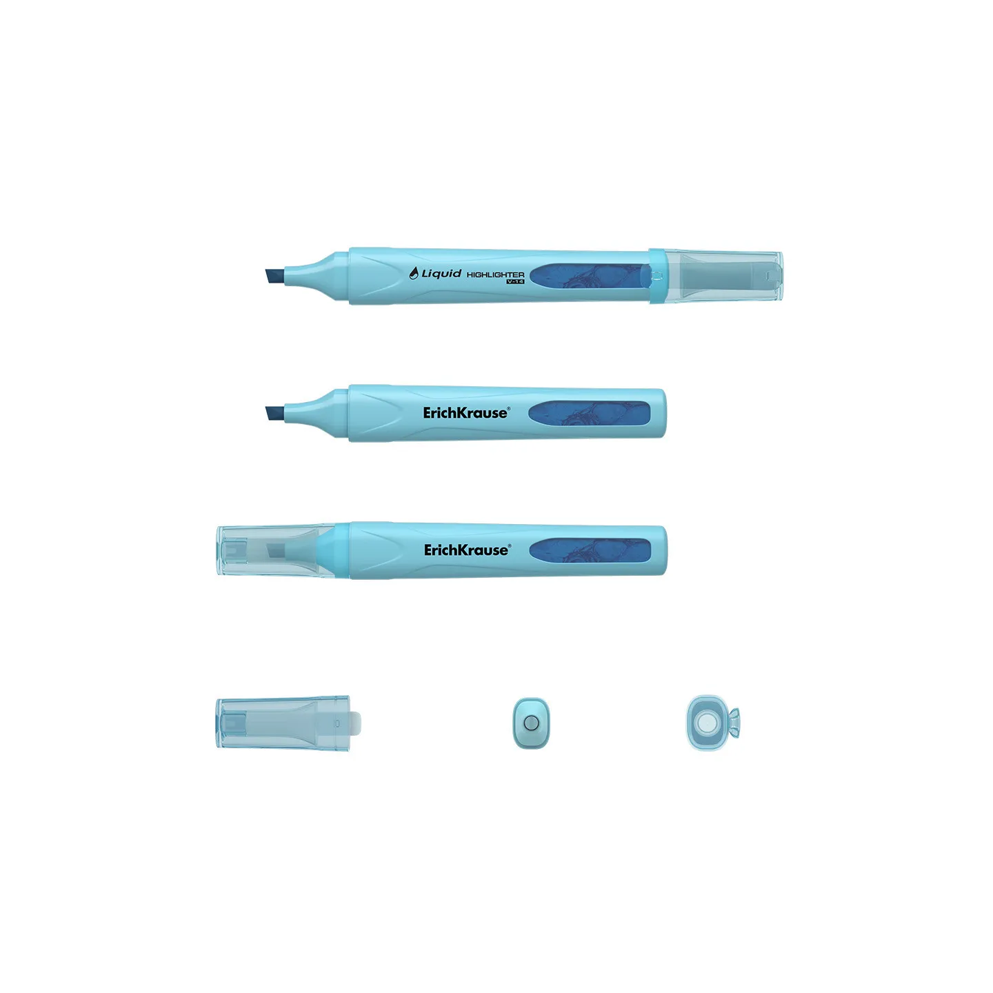 Evidenziatore ErichKrause Liquid Visioline V-14 Blu Pastello