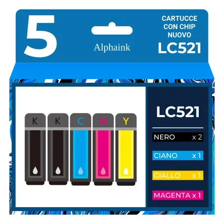 Cartucce Compatibili per Brother LC-521-KIT5