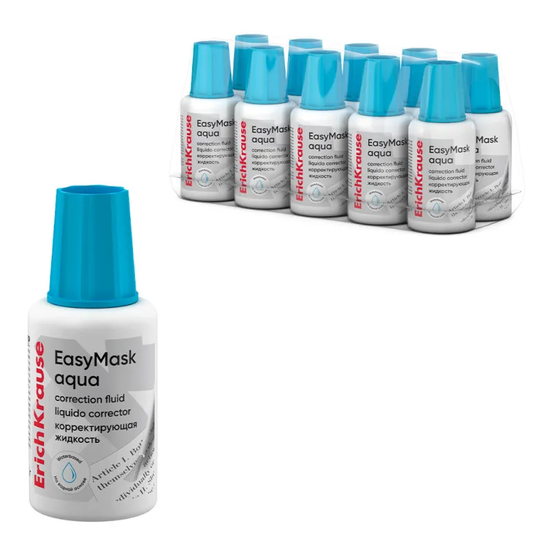 Correttore Liquido ErichKrause EasyMask Aqua 20 g con pennello 1 pz