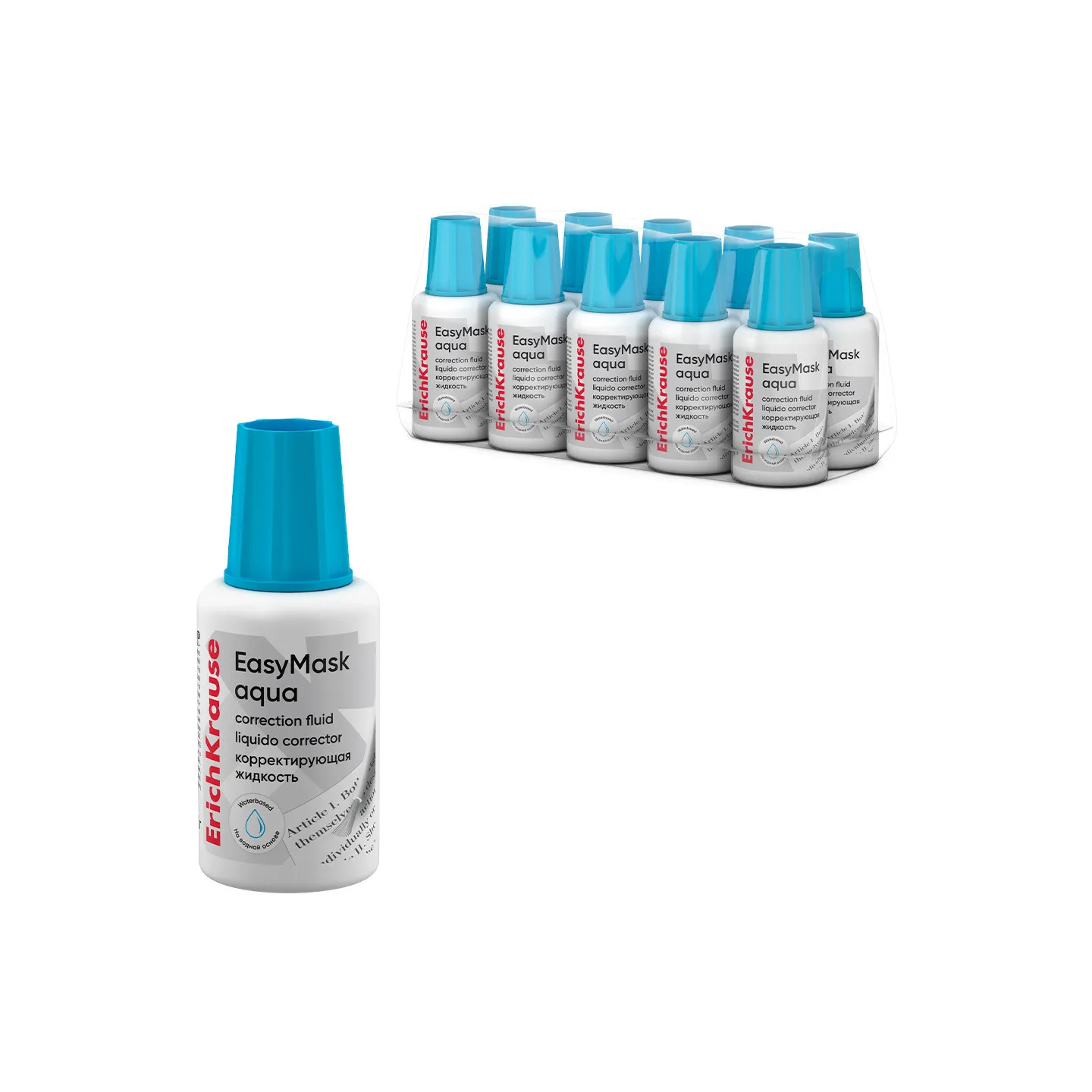 Correttore Liquido ErichKrause EasyMask Aqua 20 g con pennello 1 pz