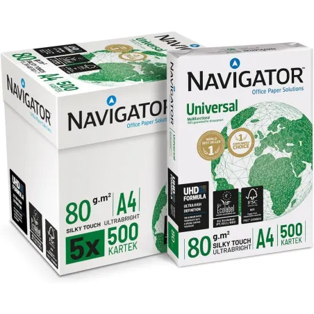 Carta A4 Navigator Universal 80 gr - Pacco da 5 Risme