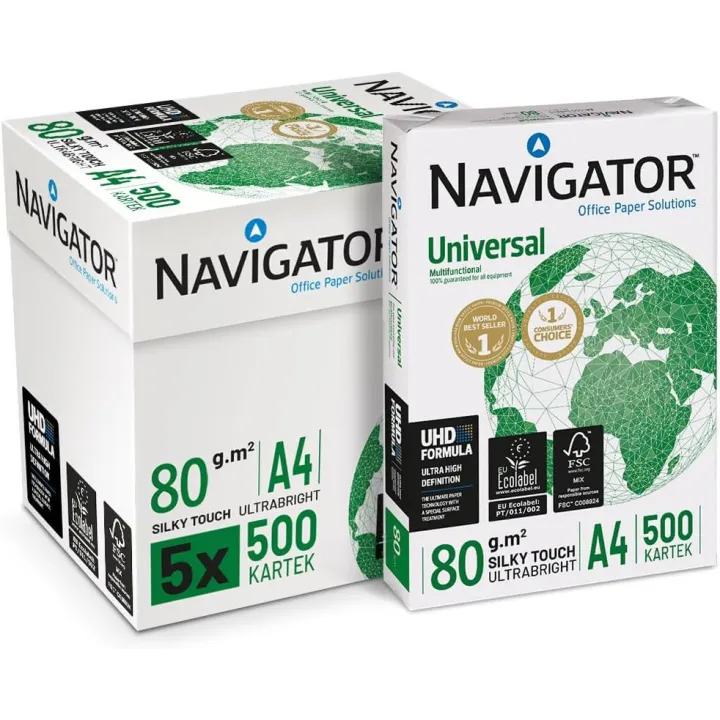 Carta A4 Navigator Universal 80 gr - Pacco da 5 Risme