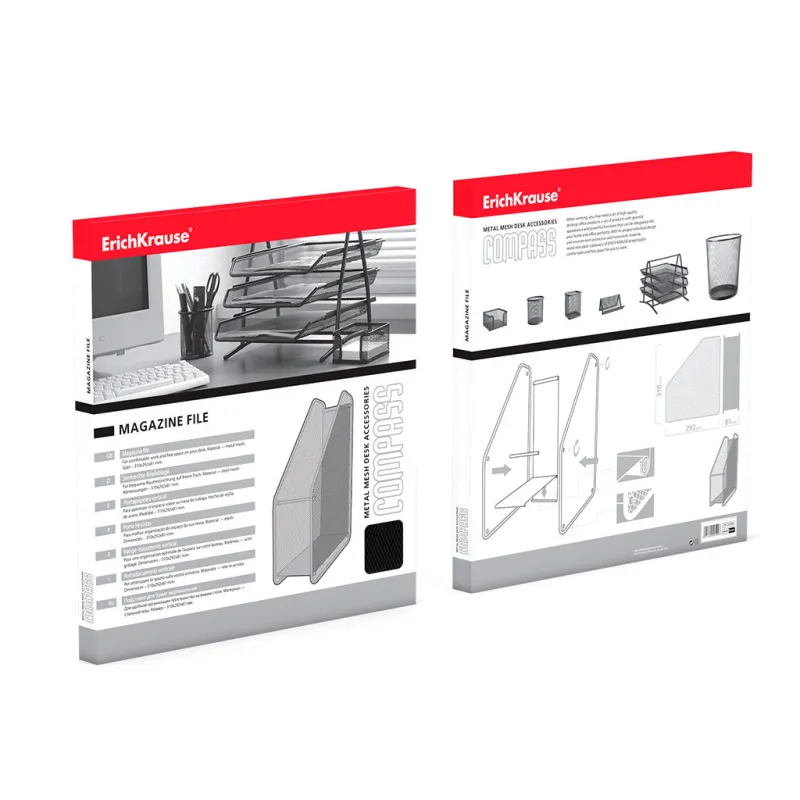 Portacarte verticale ErichKrause Compass, Classic colore Nero