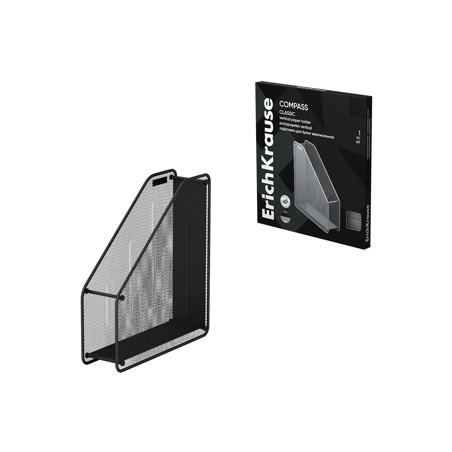 Portacarte verticale ErichKrause Compass, Classic colore Nero