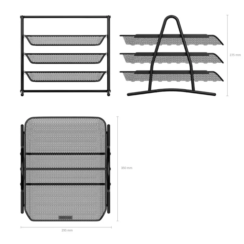 Vassoio Portadocumenti a 3 Ripiani ErichKrause Compass Classic Nero