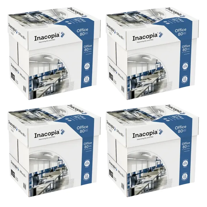 INACOPIA Office Carta A4 80gr - 20 Risme da 500 fogli