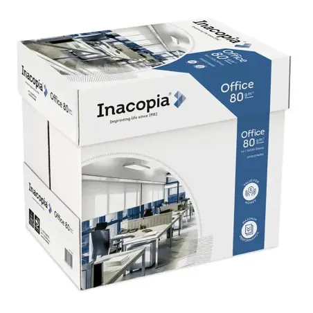 INACOPIA Office Carta A4 80gr - 5 Risme da 500 fogli