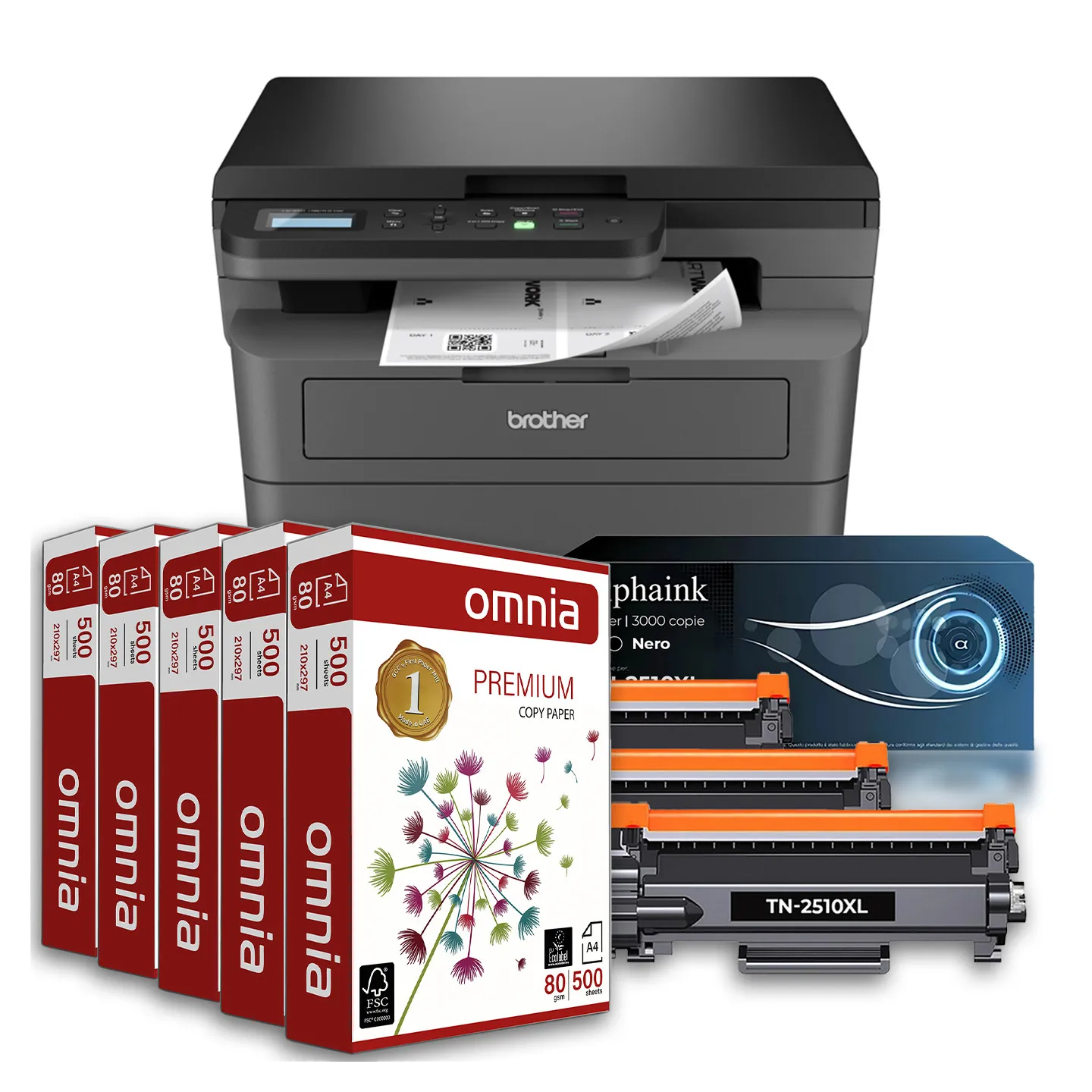 Bundle ALL INCLUSIVE Brother DCP-L2620DW