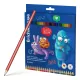 24 Matite Colorate ErichKrause Jolly Friends In Cartone Con Gancio