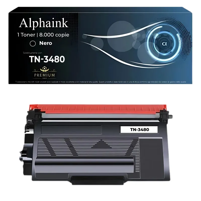 Toner TN-3480 Compatibile per Brother Nero | Alphaink