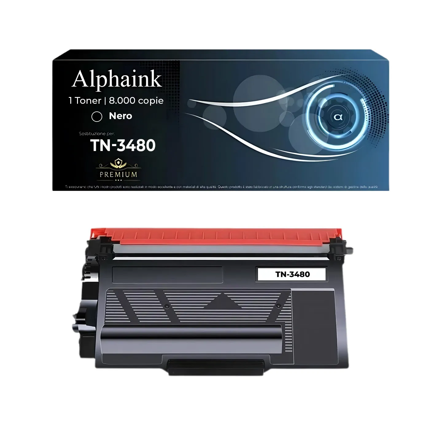 Toner TN-3480 Compatibile per Brother Nero | Alphaink